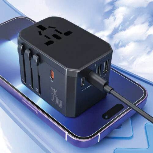 AD 13 UNIVERSAL TRAVEL ADAPTER LIGHT UP LOGO - Image 3