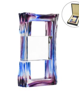 Amethyst Color Crystal Awards in Black Presentation Box