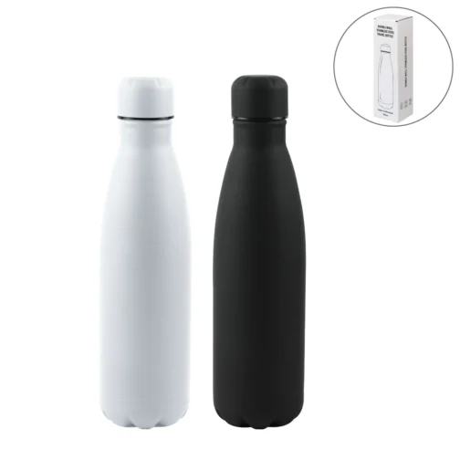Premium Soft Touch Matt Cola Bottles in Stainless Steel, 500ml